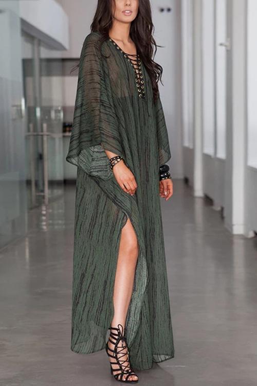 シースルー レースアップ カバードレス