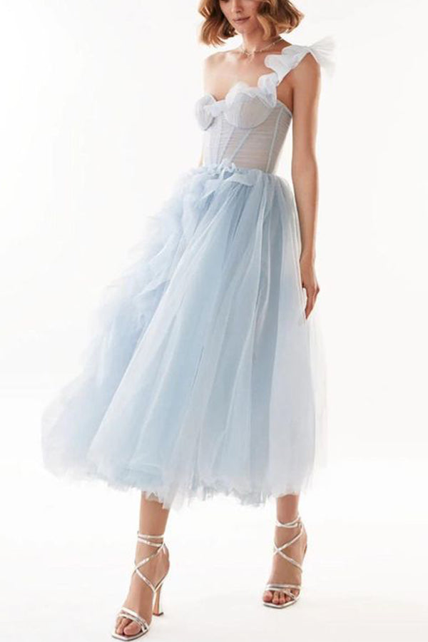 スリムフィットメッシュドレスドレスバンケットプリンセスドレス