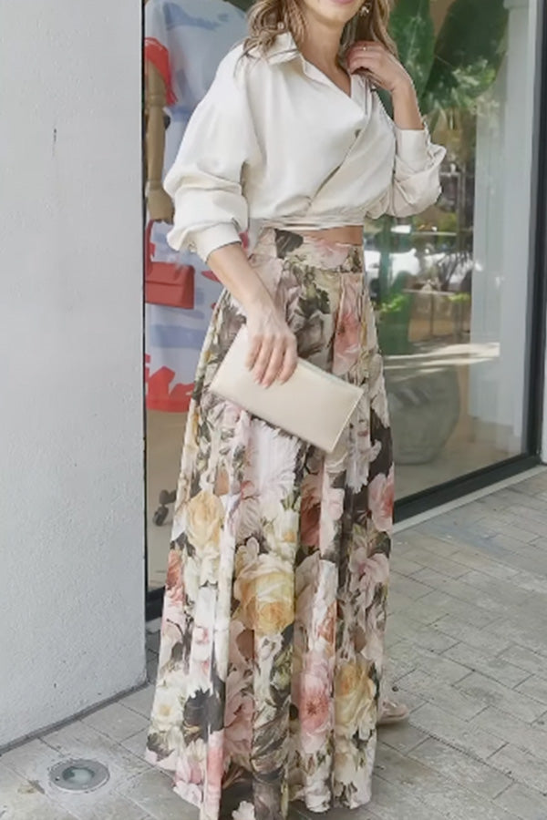 エイミーの夢の庭のゆったりとした気質のワイドレッグパンツ