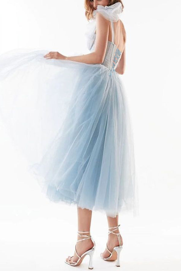 スリムフィットメッシュドレスドレスバンケットプリンセスドレス