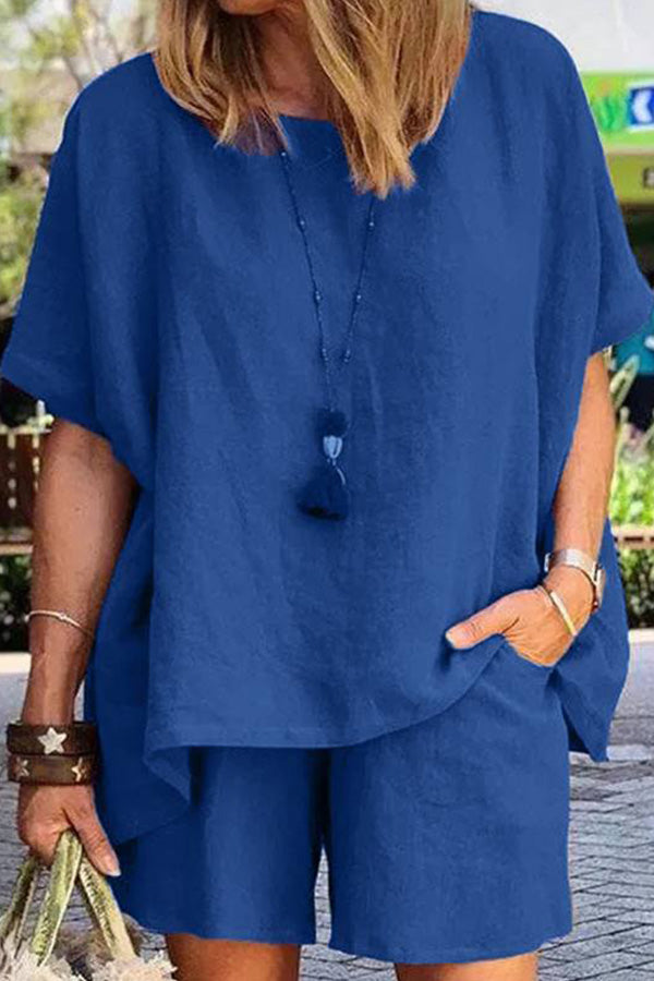 ファッション気質ゆったり半袖ショートパンツ2点セット