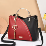 ProBoutiques Patchwork PU Leather Large Tote Shoulder Crossbody Bag