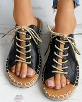 2023 Summer New Lace Up Fish Toe Sandals