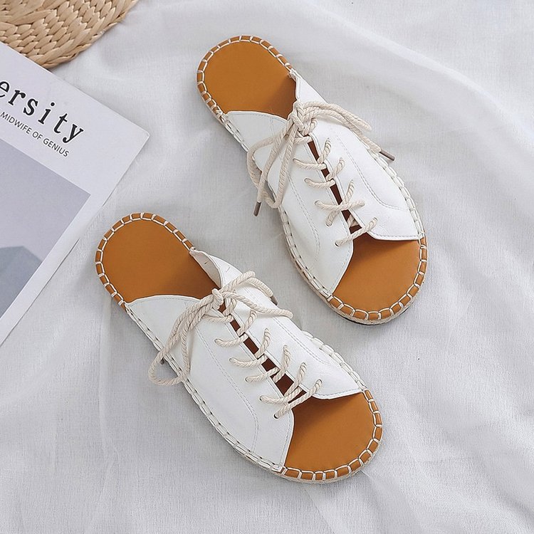 2023 Summer New Lace Up Fish Toe Sandals