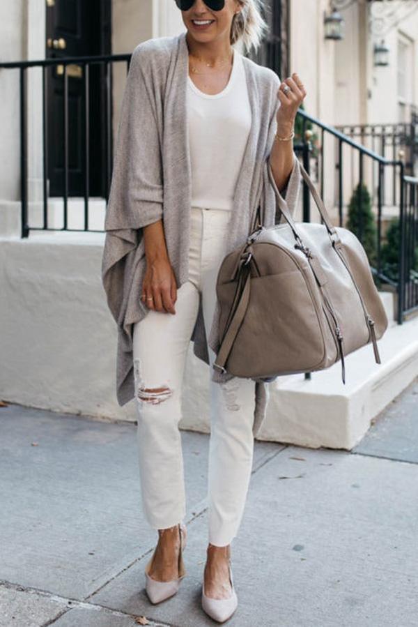 オープンニットカーディガン