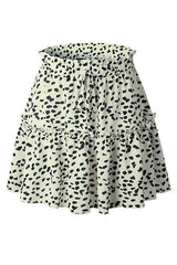 Ruffles Print Knot Mini Skirt