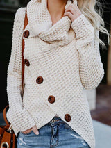 Irregular Winter Shawl Sweater