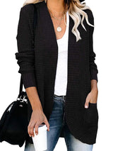 Solid Color Long Sleeve Knitted Cardigan(5 colors)