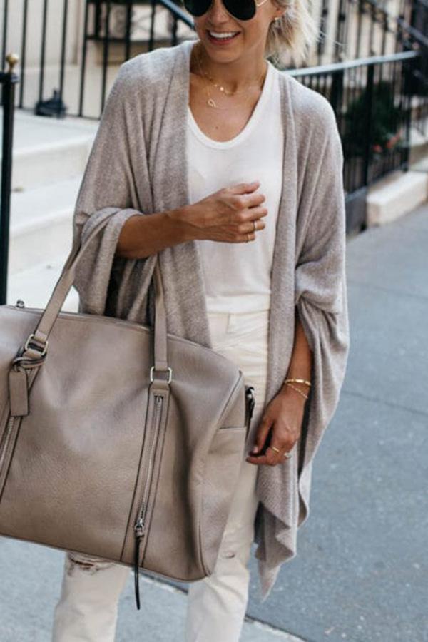 オープンニットカーディガン