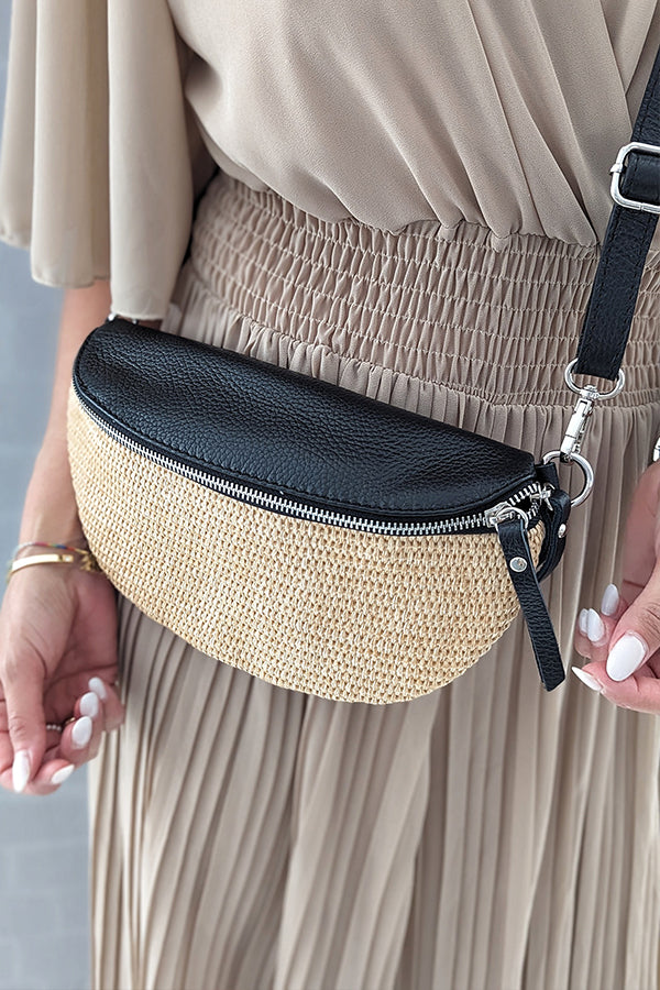 Delightful Day スモッキング ウエスト プリーツ ワイドレッグ ジャンプスーツ