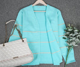 Turquoise Slouchy Cardigan