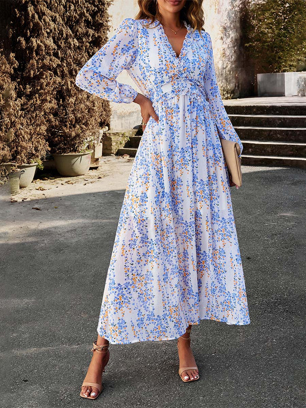 Long Sleeved Chiffon Dress