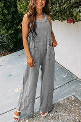 On Bali Time Cotton Blend Lightweight Wide Leg Jumpsuit