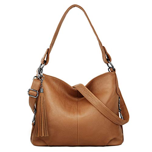 Genuine Leather Shoulder Bag Stylish Hobo Purse Womens Crossbody Bag Travel Top-Handle Handbag