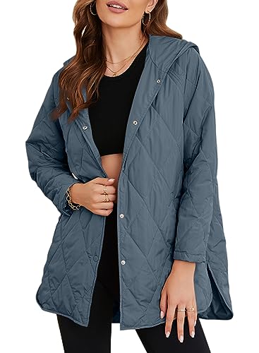 2023 Winter Coat for Women Diamond Quilted Hooded Lightweight Jackets