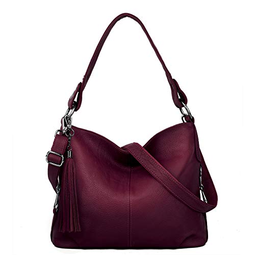 Genuine Leather Shoulder Bag Stylish Hobo Purse Womens Crossbody Bag Travel Top-Handle Handbag