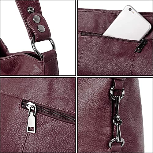 Genuine Leather Shoulder Bag Stylish Hobo Purse Womens Crossbody Bag Travel Top-Handle Handbag