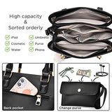 Women Handbags Large Tote Shoulder Bag Crossbody Bag for Women Color Stitching Top Handle Satchel Hobo 2pcs Purse Set