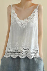 Lace hollow lace camisole with bottoming shirt top