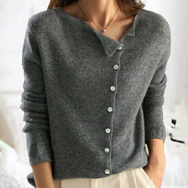 Simple Plain Long Sleeve Sweater