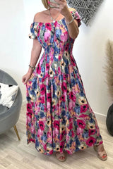 Flower Print Magic Long Maxi Sun Dress