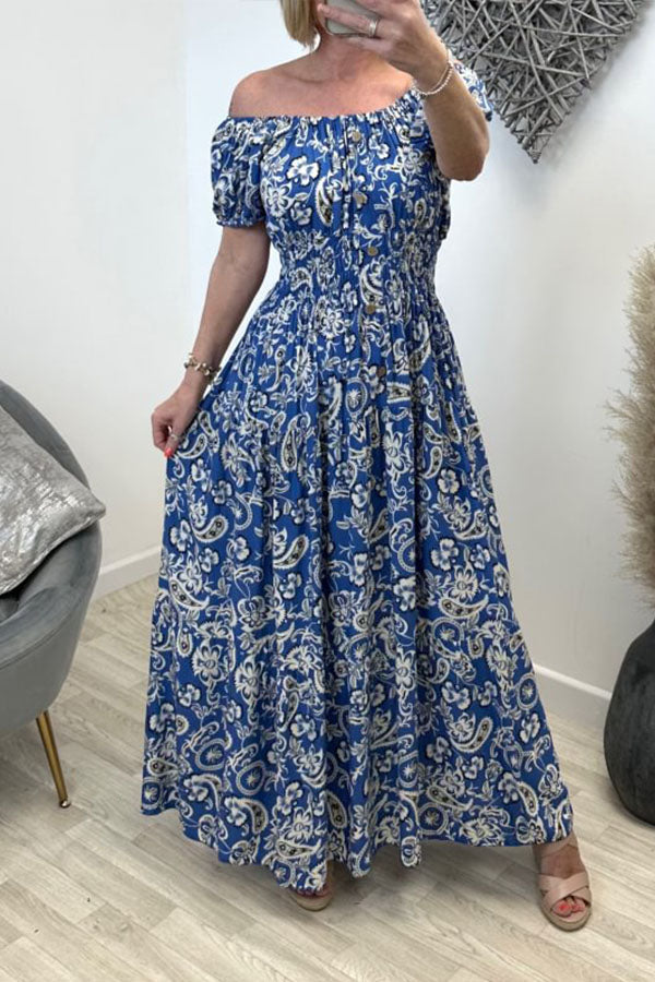 Flower Print Magic Long Maxi Sun Dress