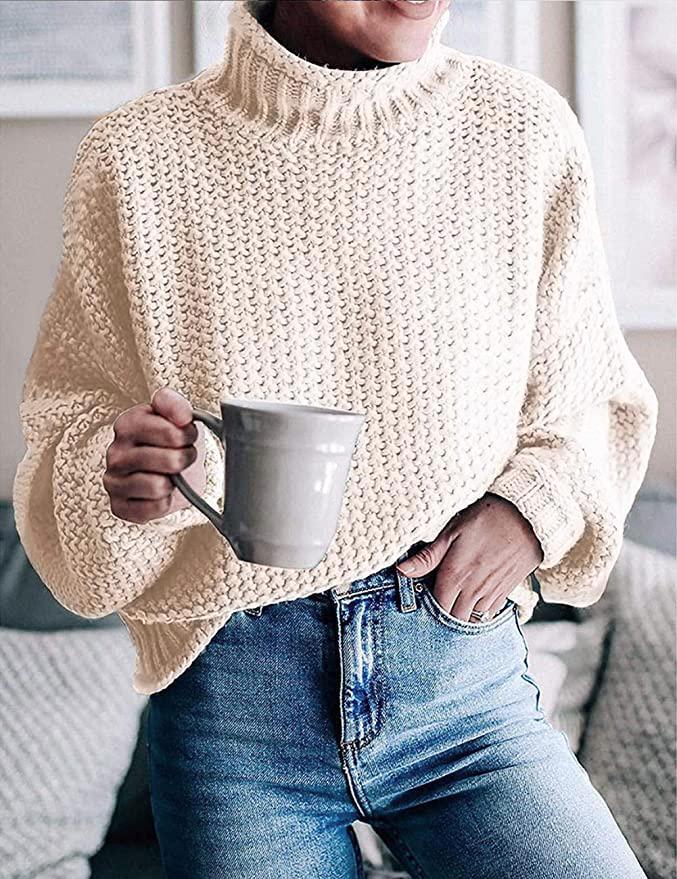 Basic Plain Long Sleeve Sweater