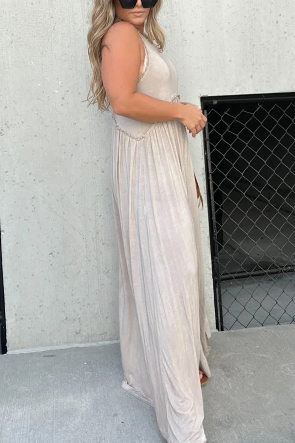 Slit Casual Simple Loose Maxi Long Dress