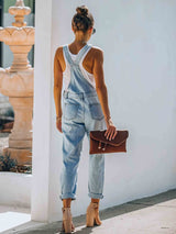 Ripped Denim Jumpsuit