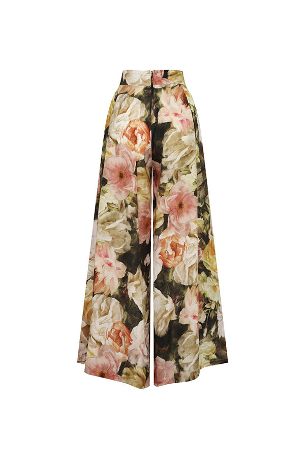 Amy's dream garden loose temperament wide leg pants