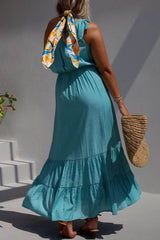 Serene summer one shoulder maxi dress