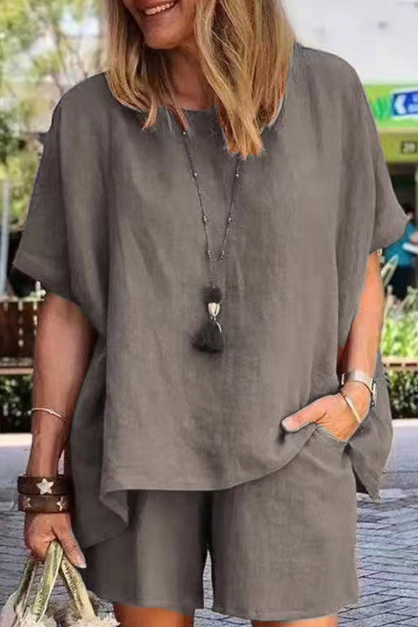 ファッション気質ゆったり半袖ショートパンツ2点セット