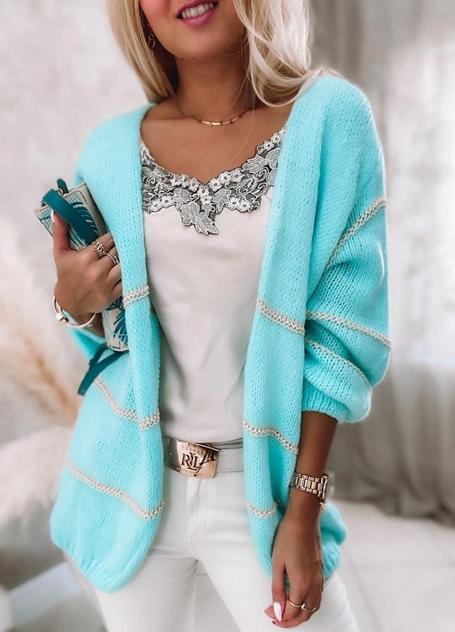 Turquoise Slouchy Cardigan