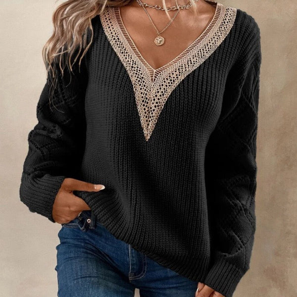 Comfy Print V-Neck Sweater